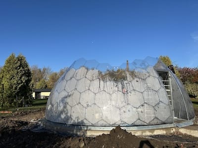 ÖSW Geo Dome im Aufbau